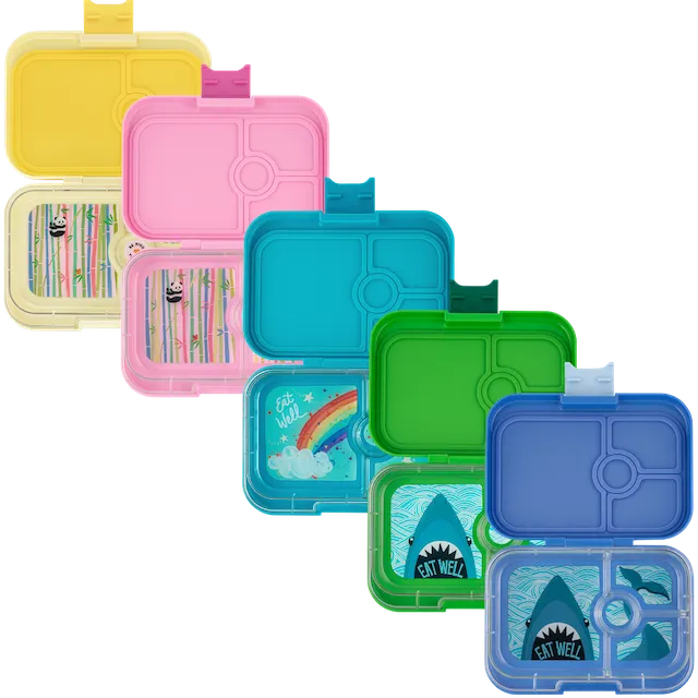 Yumbox Lunchbox w. 4 Rooms - Bento Tapas - Antibes Blue Groovy