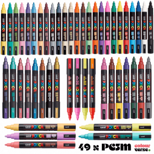 POSCA PC5M Paint Pen - FULL SET of 49 Pens - Creative Kids Lab