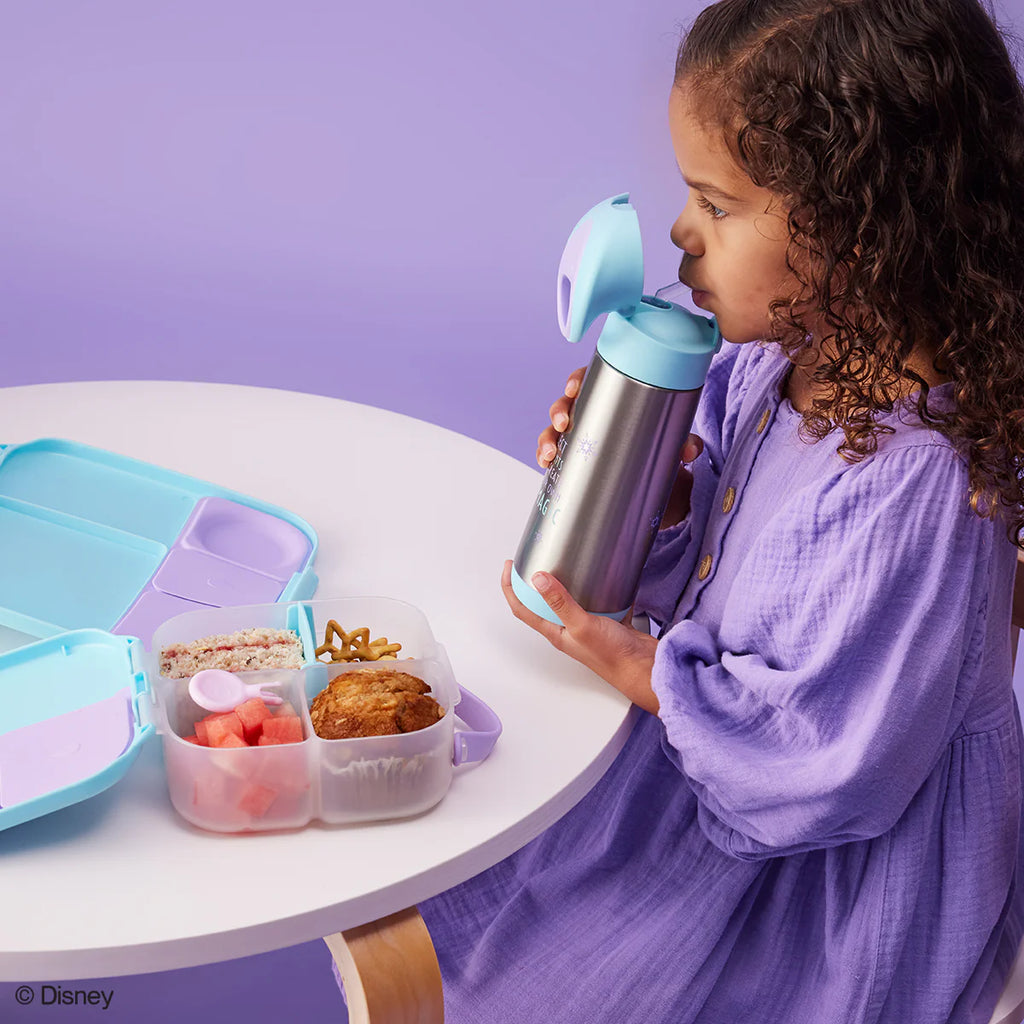 bbox Disney Elsa Frozen collection of drink bottle lunch box and mini lunchbox design. Creative Kids Lab