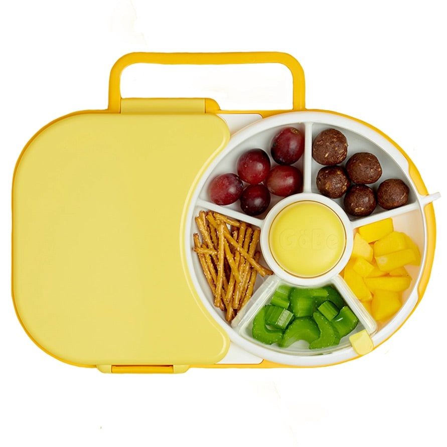 Gobe - Kids Lunchbox with Snack Spinner, Grape Purple