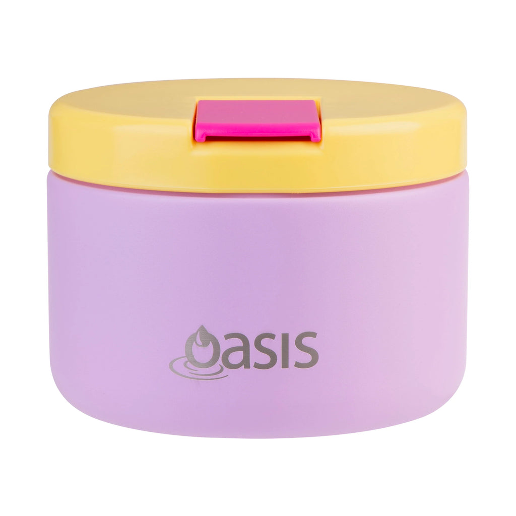 Oasis insulated food jar flask lavender purple pink yellow