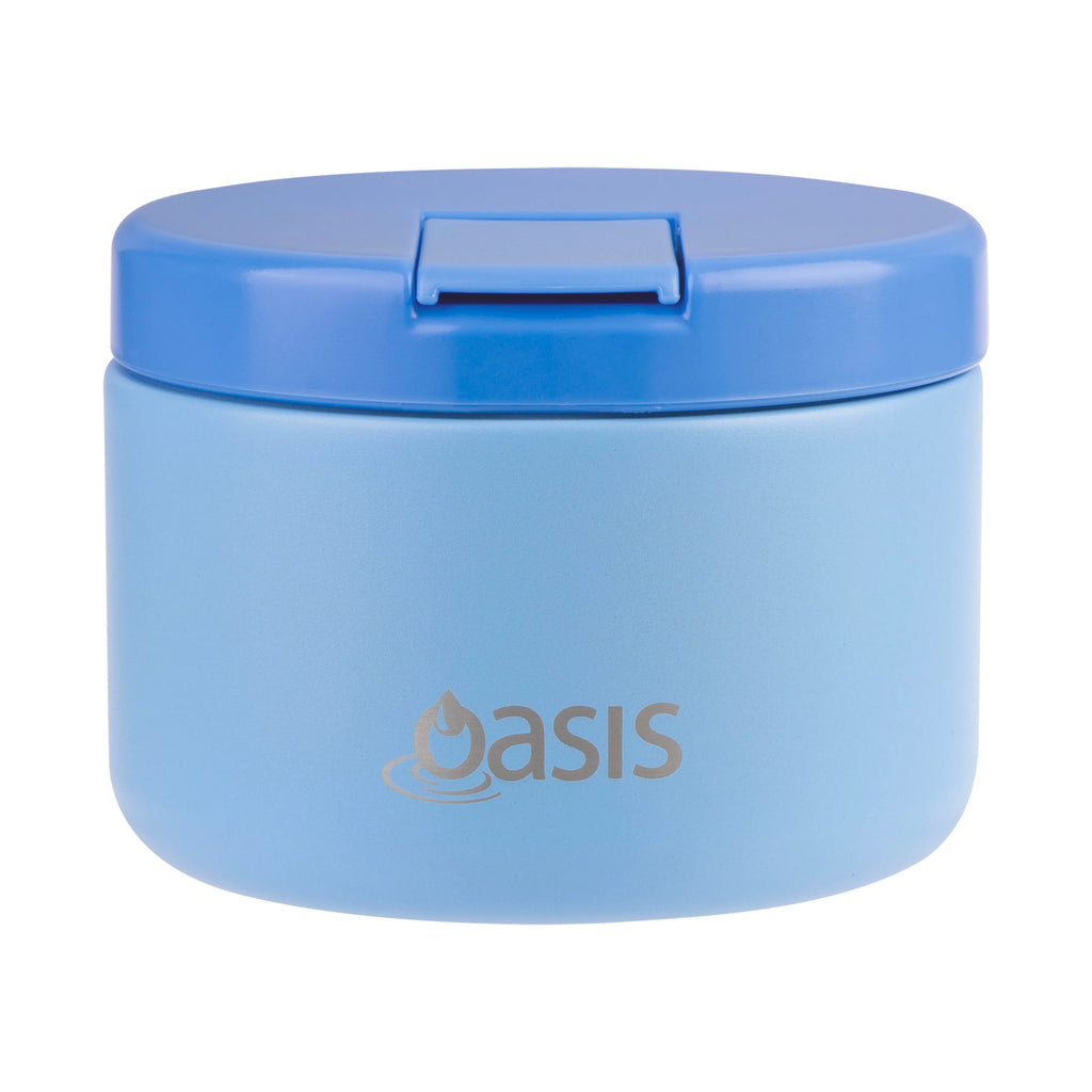 Oasis insulated food jar flask blue