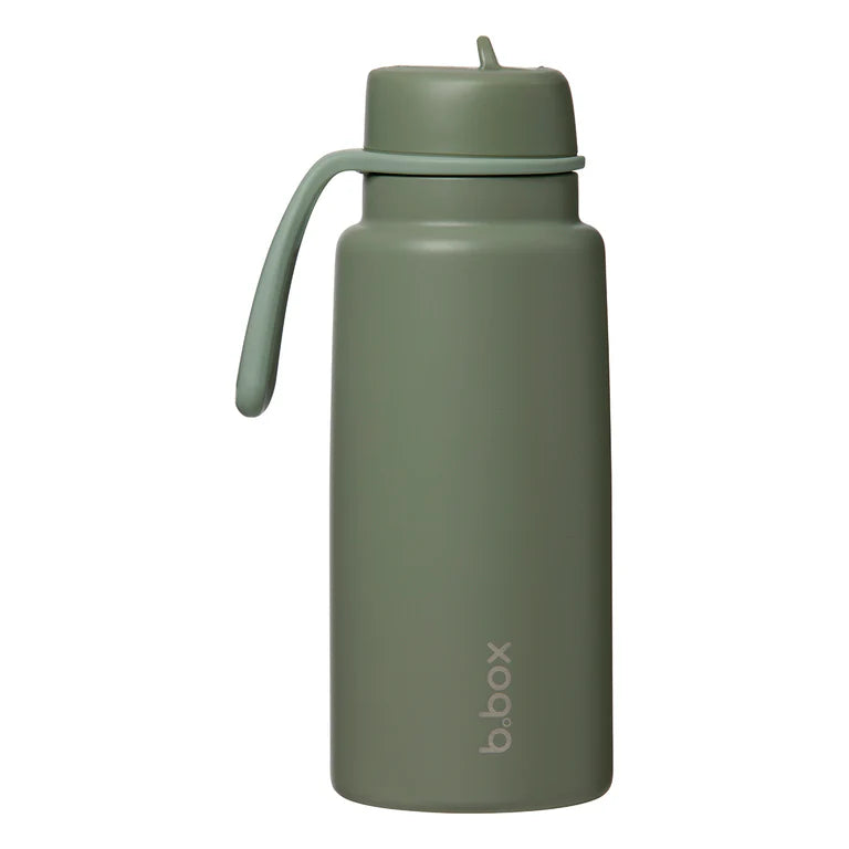 b.box Insulated Flip Top Drink Bottle, 1L - Olive - Creative Kids Lab