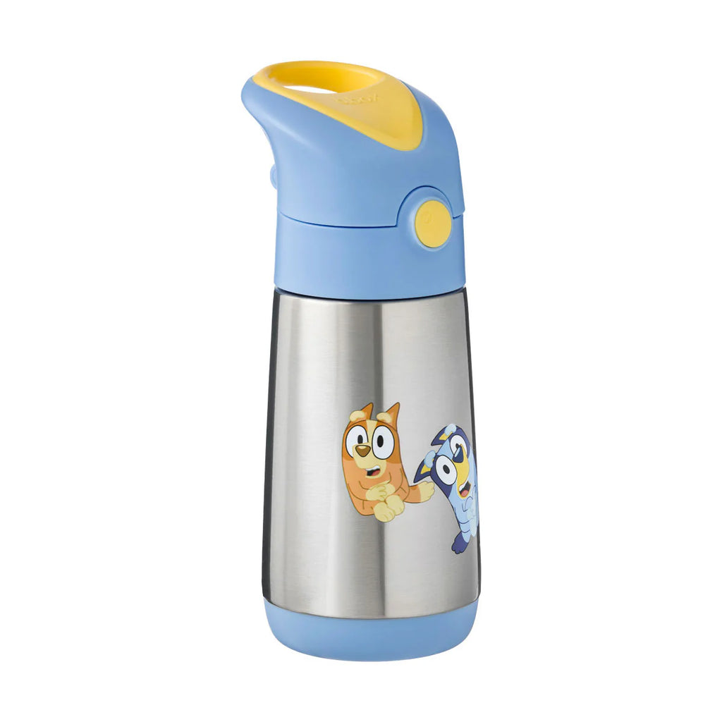 bbox insulated drink bottle, stainless steel bluey and bingo 350ml