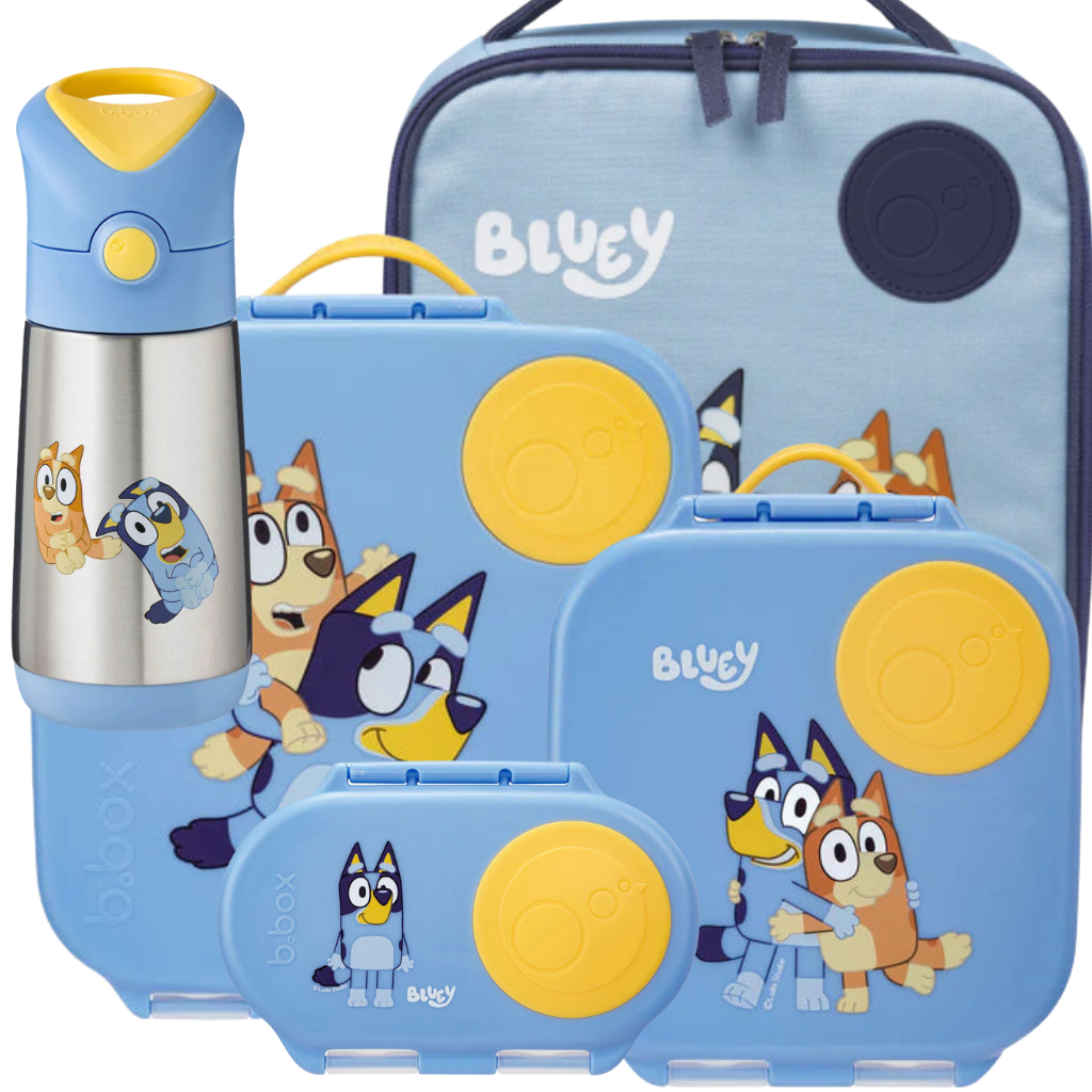 bbox bluey lunch box, lunchbag, drink bottle snack box bundle package Australia