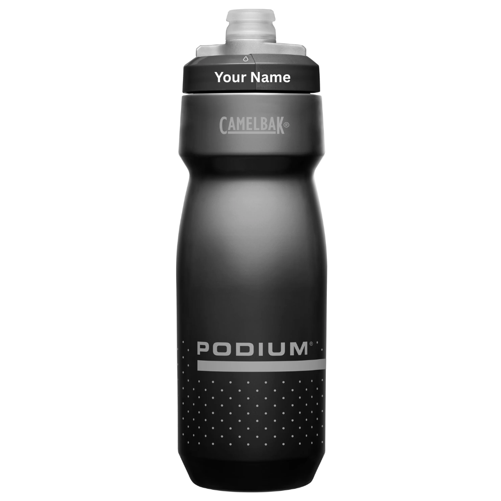 Camelbak Podium 700ml black dronk bottle with name engraved