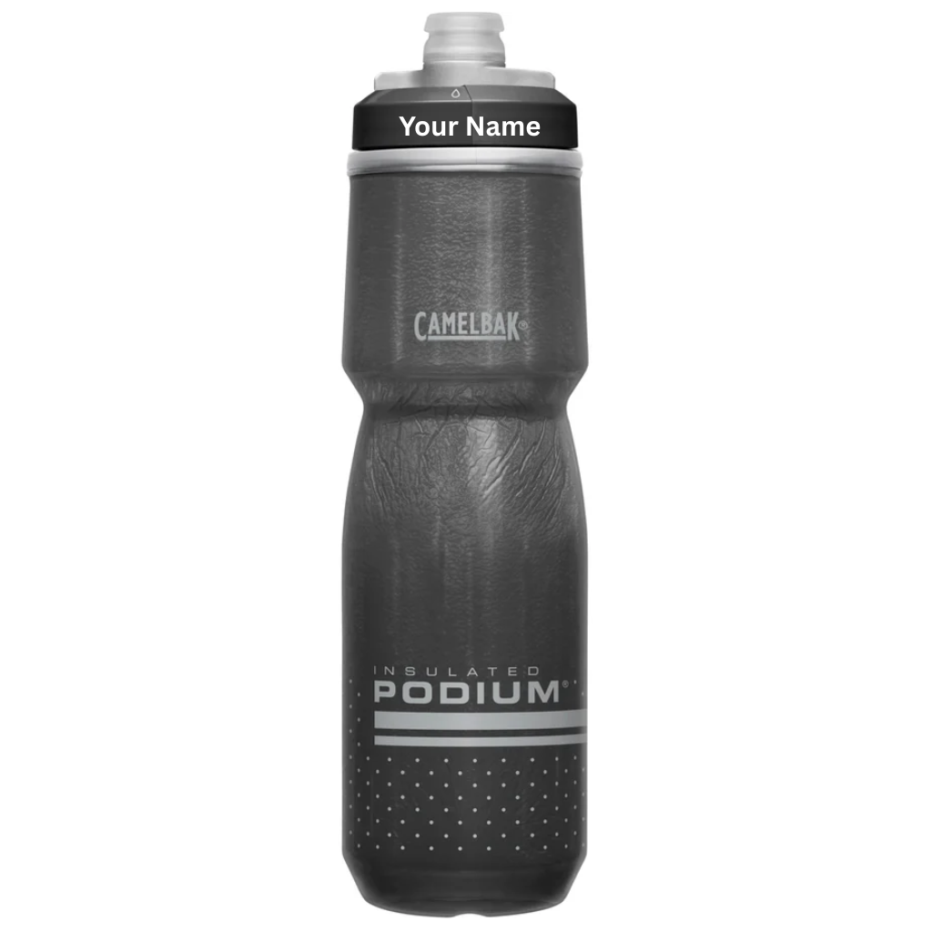 Personalised camelbak podium chill 700ml drink bottle in black
