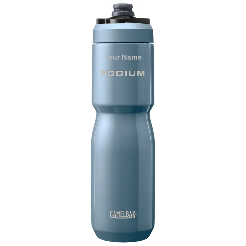 Pacific blue CamelBak insulated stainless steel 650ml drink bottle with name engraved personalised