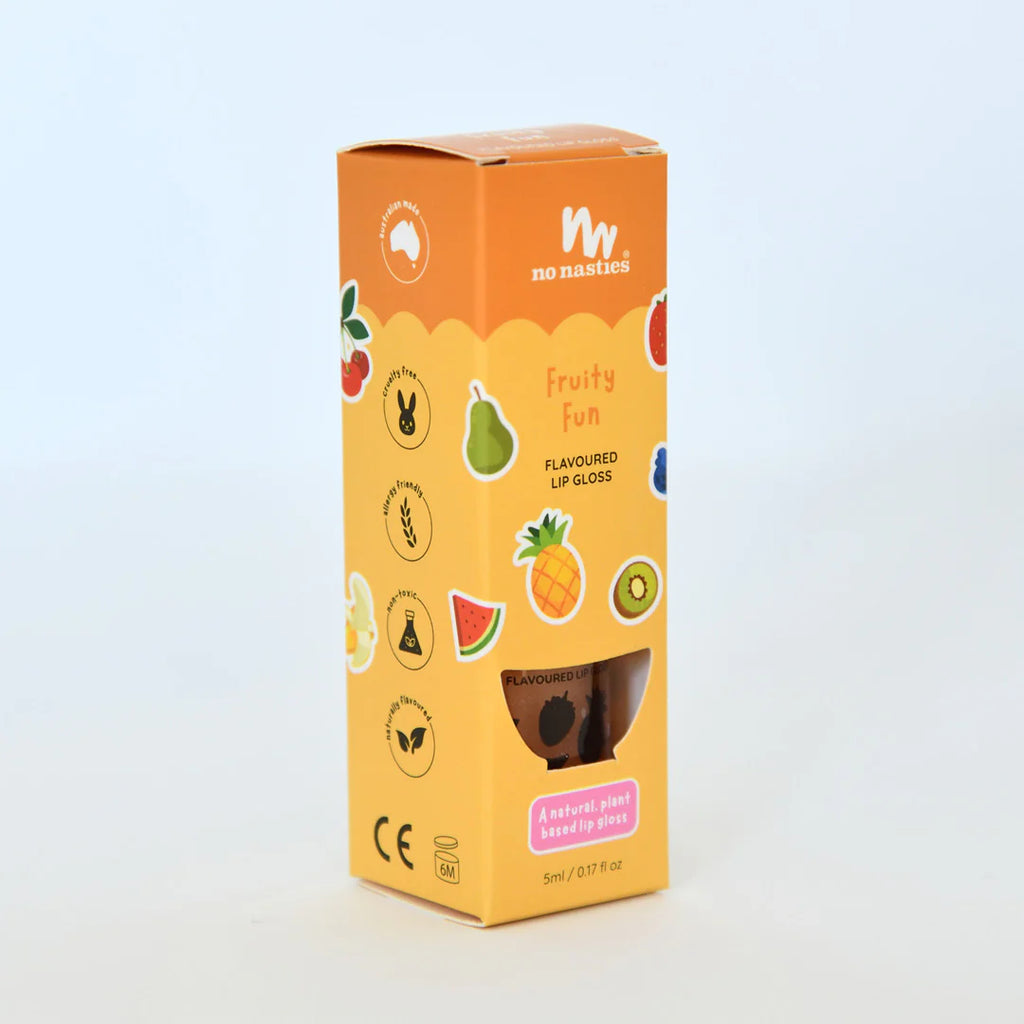 No Nasties Kids | Natural Kids Lip Gloss Wand | Fruity Fun - Creative Kids Lab