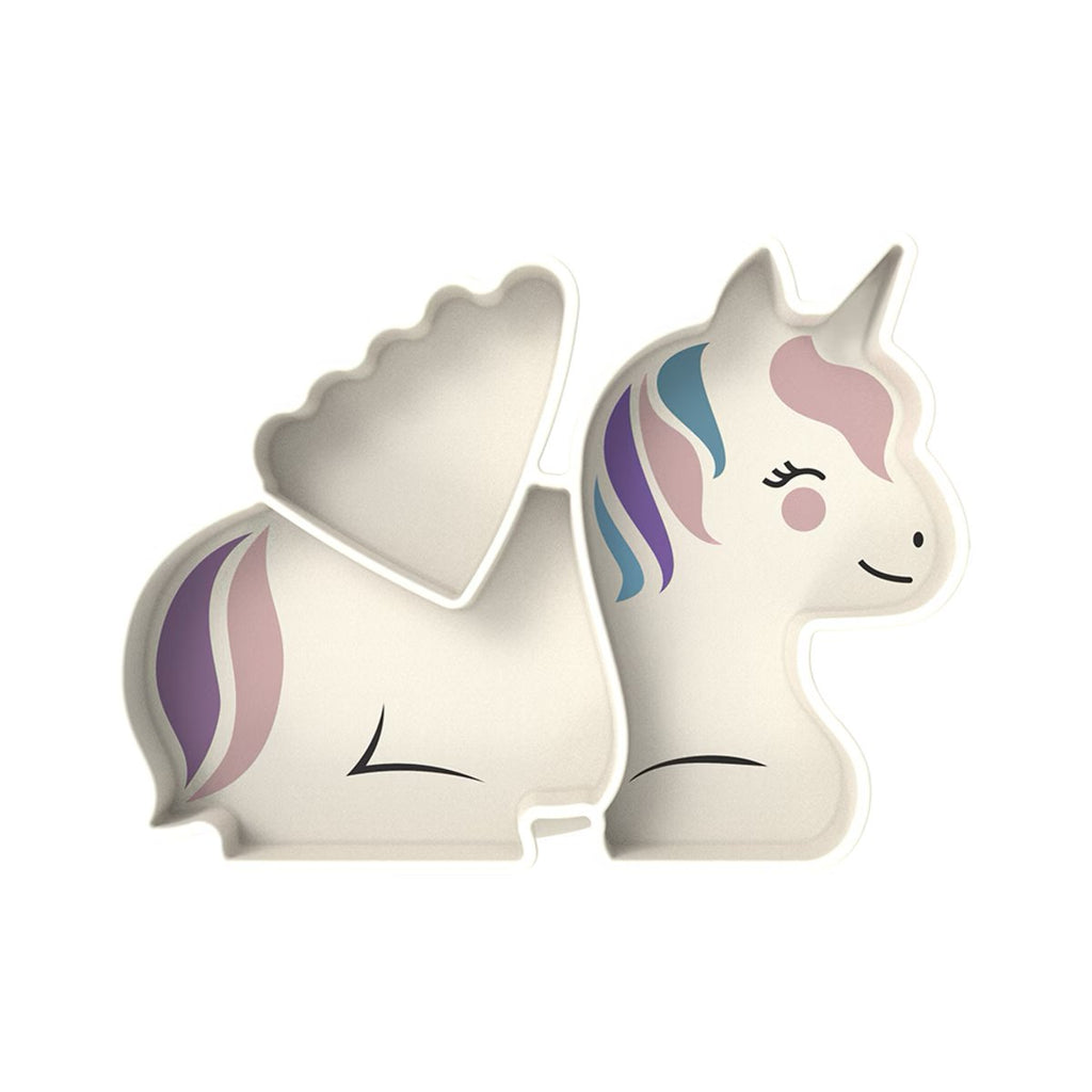 Melii Luxe suction plate for feeding kids, unicorn shape