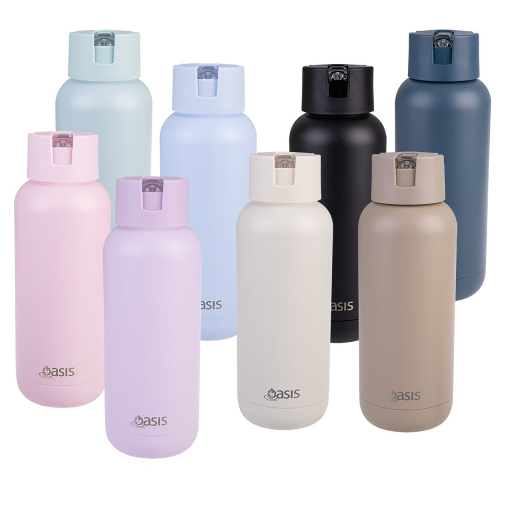 Oasis | Moda Ceramic Lined Stainless Steel Drink Bottle | 1 Litre - Creative Kids Lab