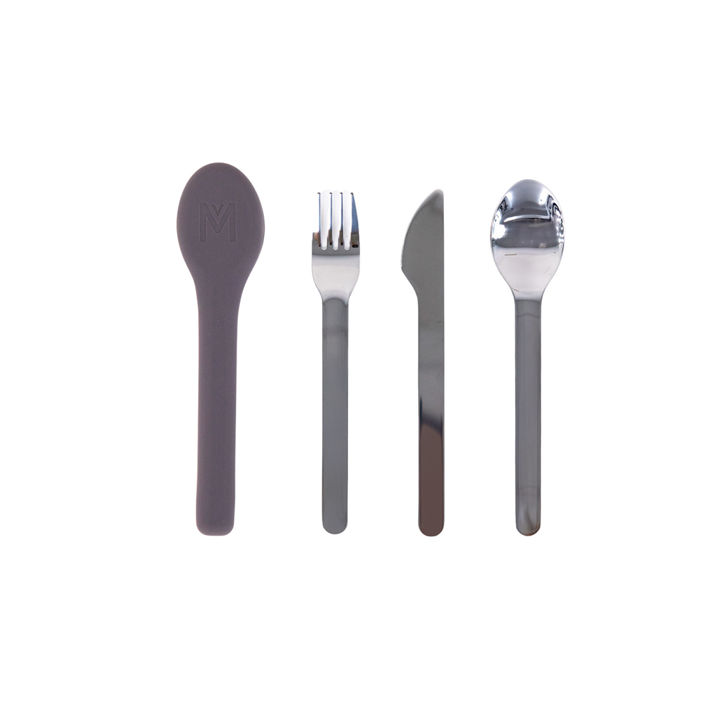MontiiCo Stainless Cutlery Set - Ash - Creative Kids Lab