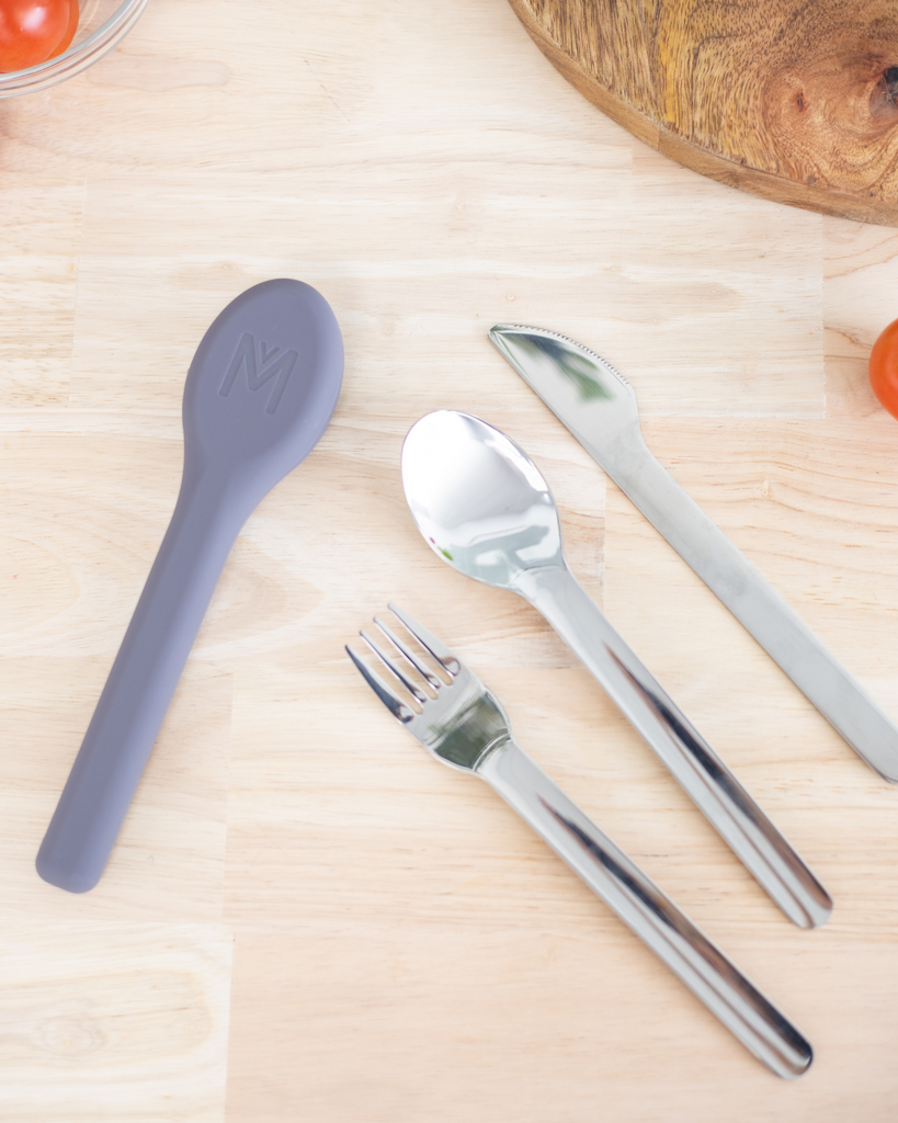 MontiiCo Stainless Cutlery Set - Ash - Creative Kids Lab