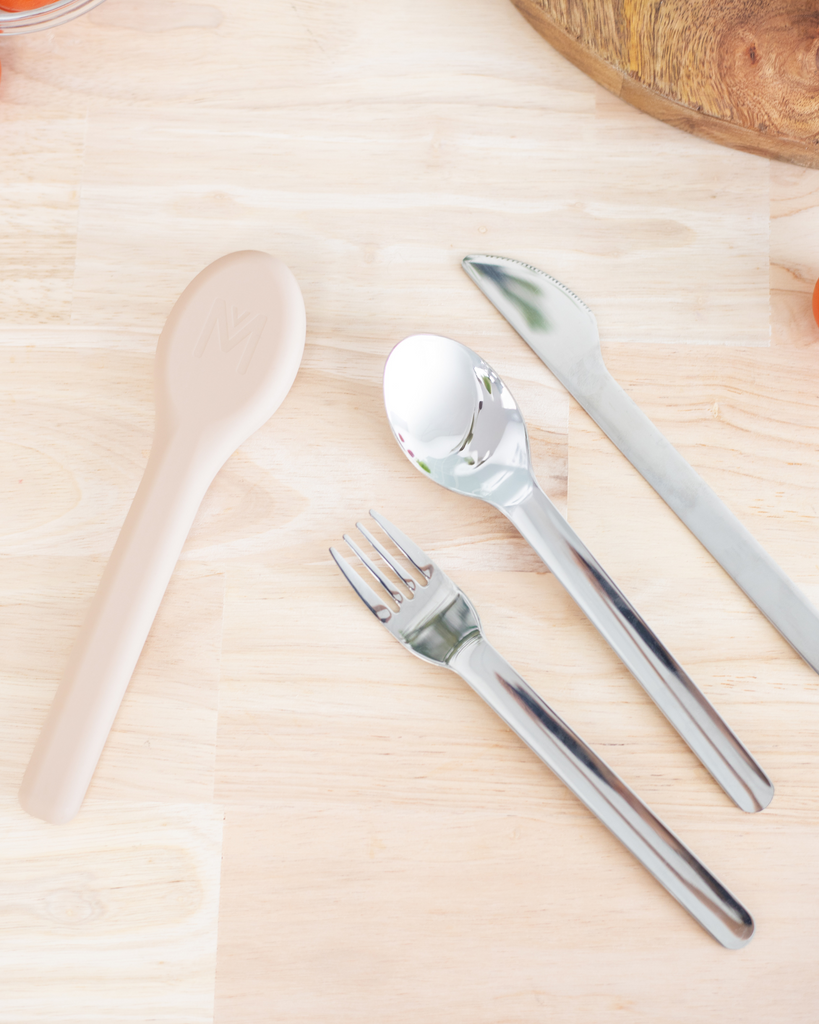 MontiiCo | Stainless Cutlery Set | Sand - Creative Kids Lab