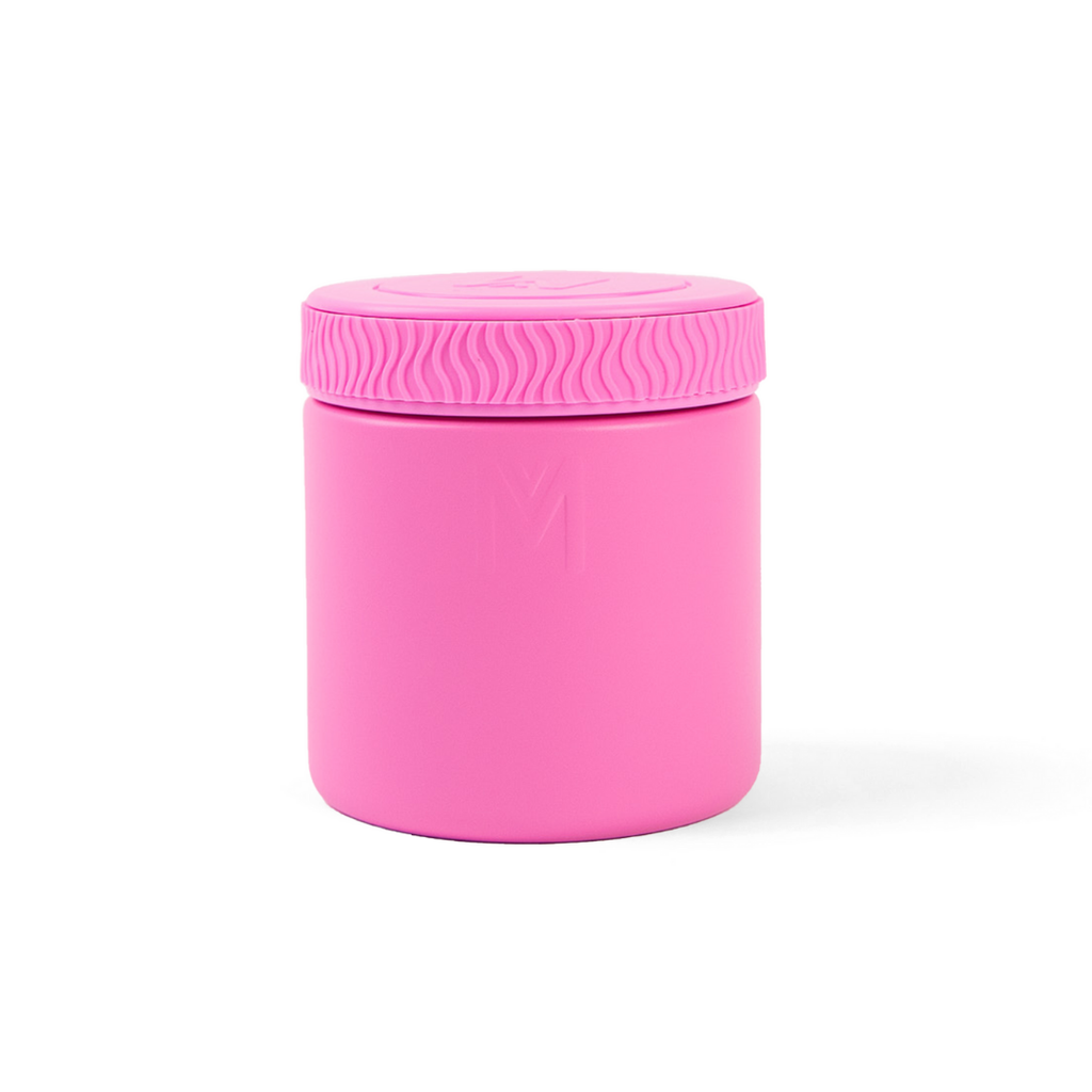 Montiico insulated food jar in pink creative kids lab
