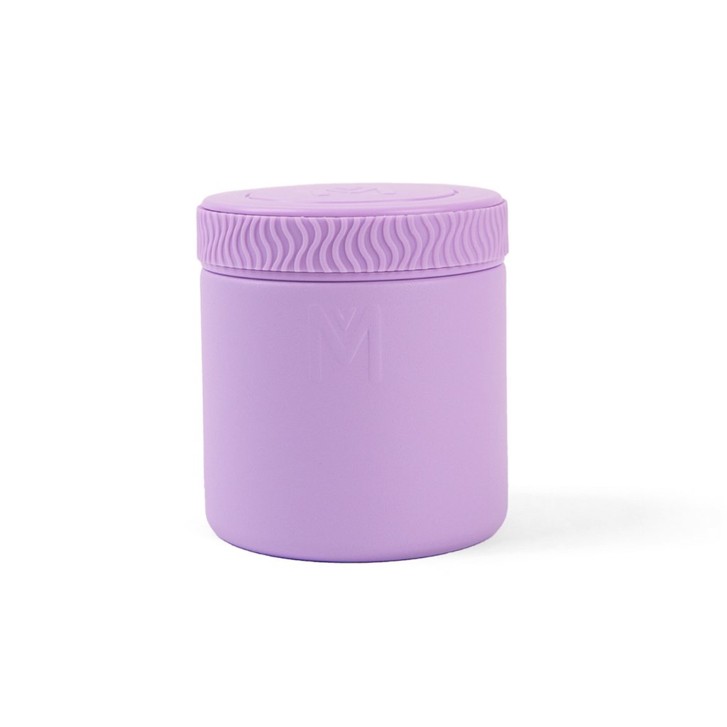 Montiico insulated food jar in purple creative kids lab