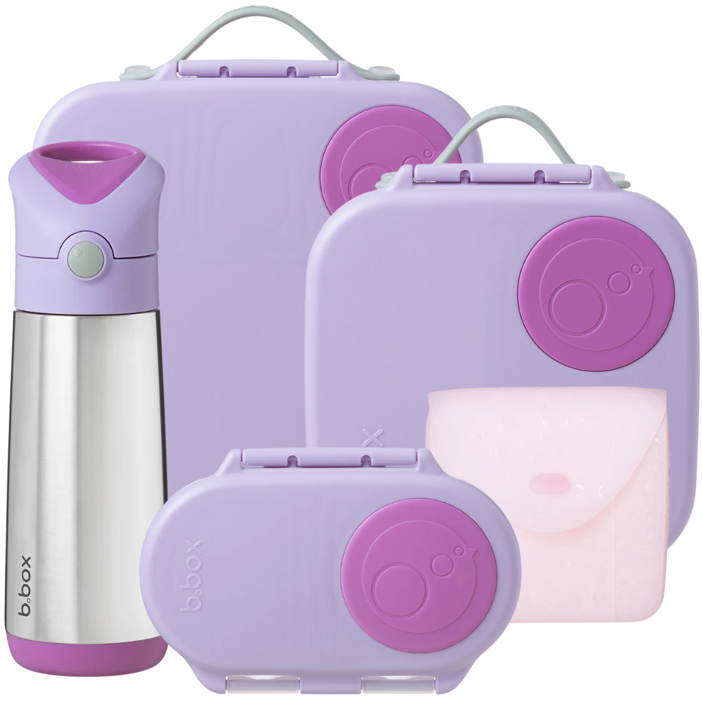 bbox kindy back to school lunch bundle in sugar plum Creative Kids Lab personalisable