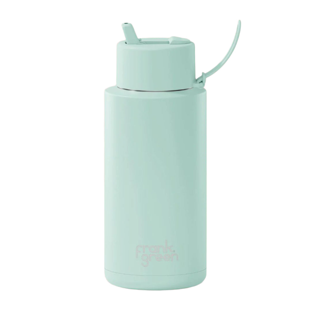 Frank Green 1 litre ceramic drink bottle green sipper lid