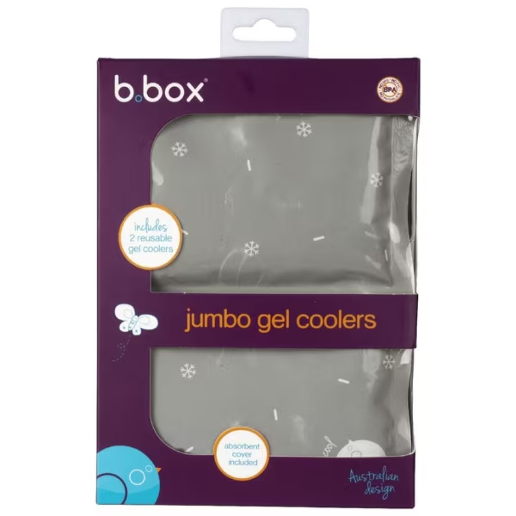 b.box jumbo gel cooler ice packs for school insulated lunch bags twin pack