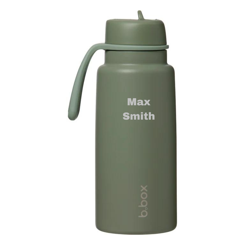 b.box Insulated Flip Top Drink Bottle, 1L - Olive - Creative Kids Lab