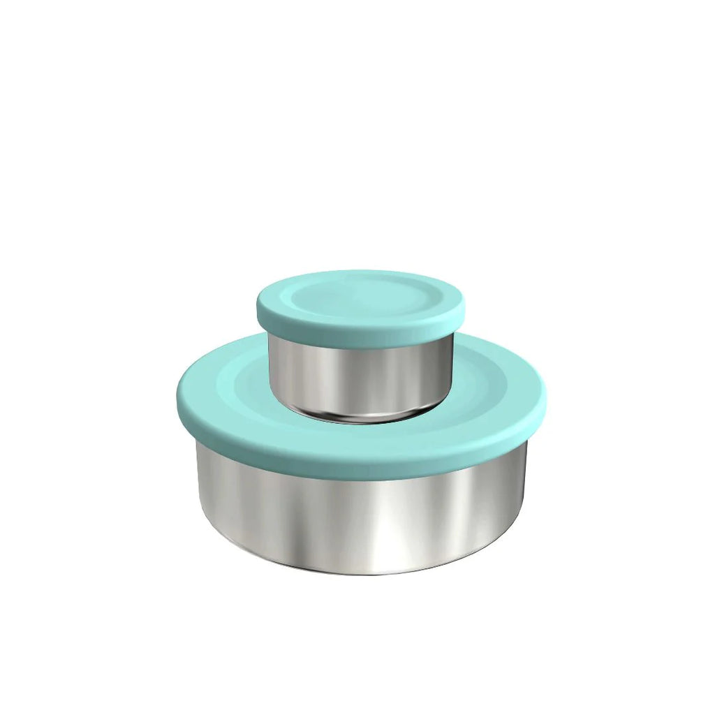 Ecococoon | Stainless Steel Snack Pots | Mint - Creative Kids Lab