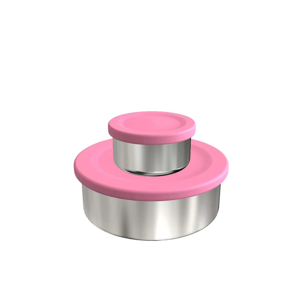 Ecococoon | Stainless Steel Snack Pots | Pink Rose - Creative Kids Lab
