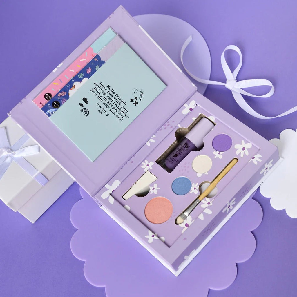 No Nasties Kids | Nancy Kids Natural Pressed Powder Kids Purple Makeup Palette Kit - Creative Kids Lab