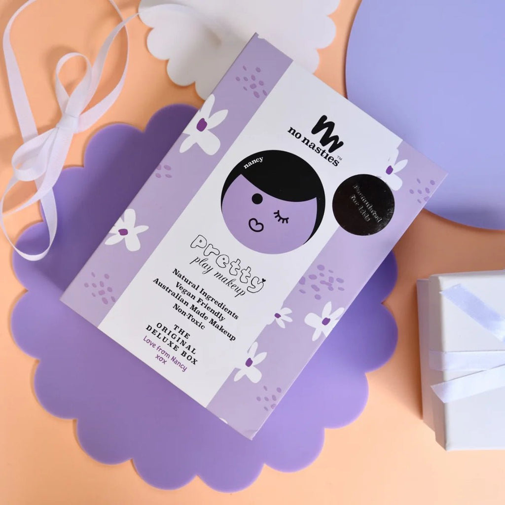 No Nasties Kids | Nancy Kids Natural Pressed Powder Kids Purple Makeup Palette Kit - Creative Kids Lab