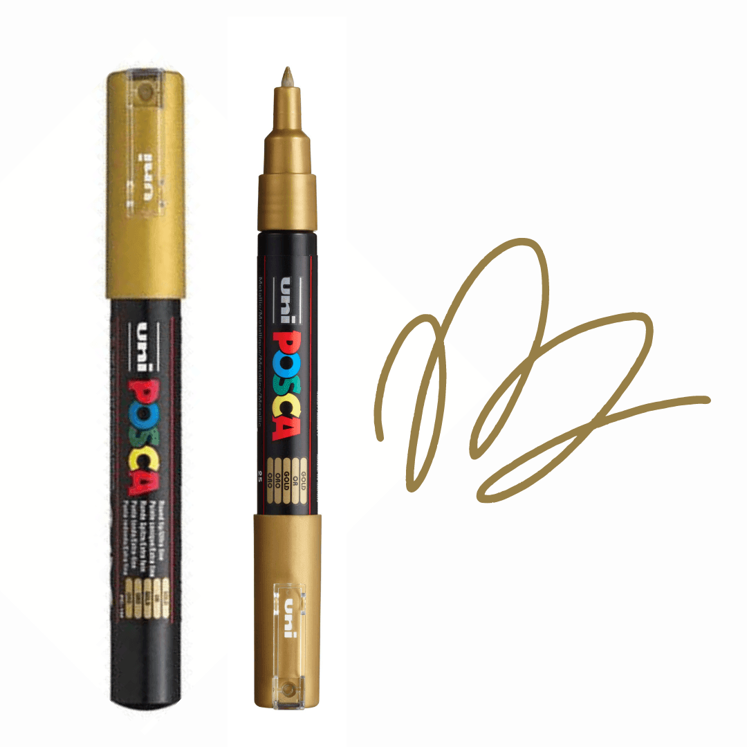 Uni Posca Markers Gold Posca POSCA PC1M Paint Pen GOLD Creative