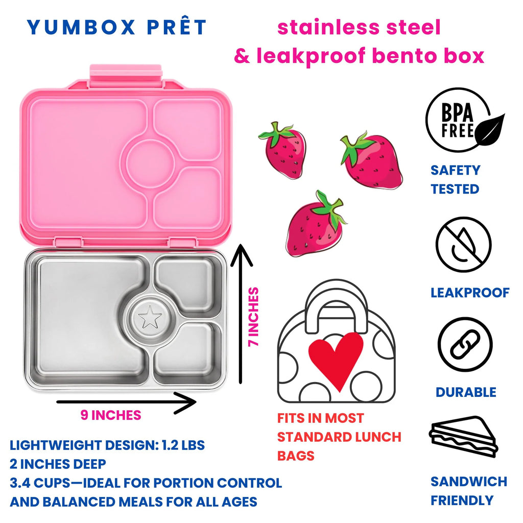 Yumbox | Prêt | Bento Lunchbox | Versailles Pink - Creative Kids Lab