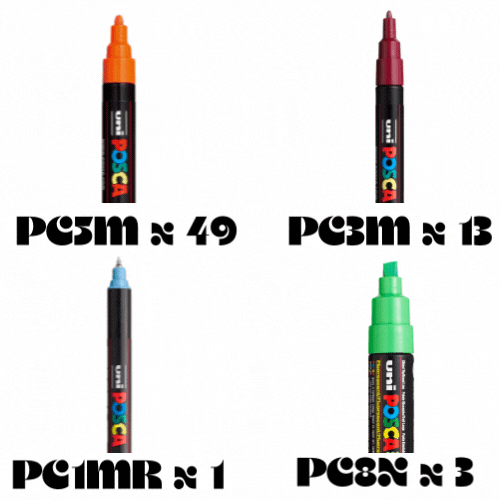 POSCA | 66 Colours of POSCA - Bundle - Creative Kids Lab