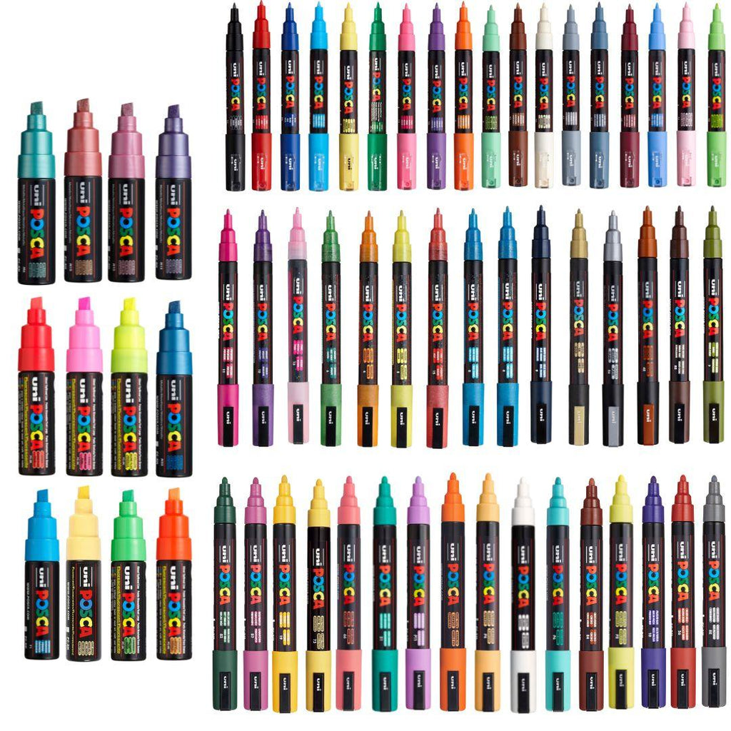 Pack of 62 x POSCA Colours with Large Case - Bundle - Creative Kids Lab