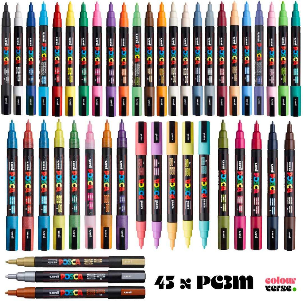 POSCA PC3M Paint Pen - Full Set of 45 pens - Creative Kids Lab